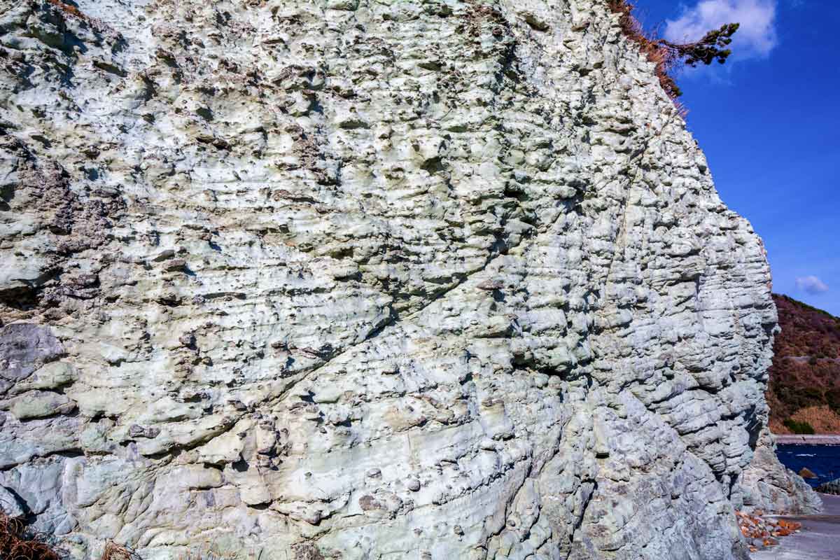 シルト岩の露頭